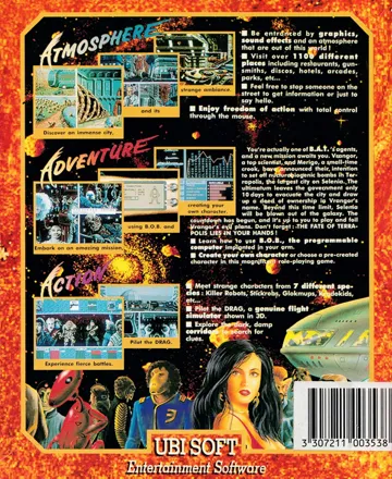 B.A.T. (1991)(Ubi Soft) box cover back